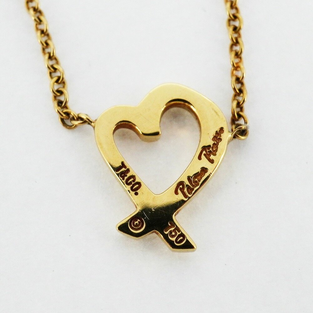 TIFFANY Necklace Loving Heart K18YG Yellow Gold - Picture 6 of 8